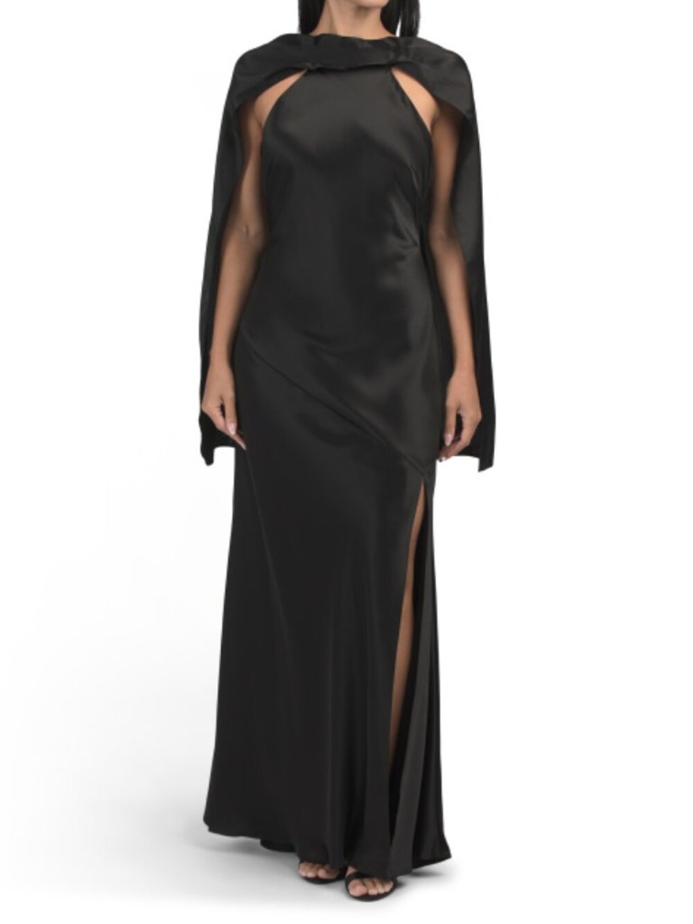 NICHOLAS Isa Halter Neck Gown With Open Scarf Back